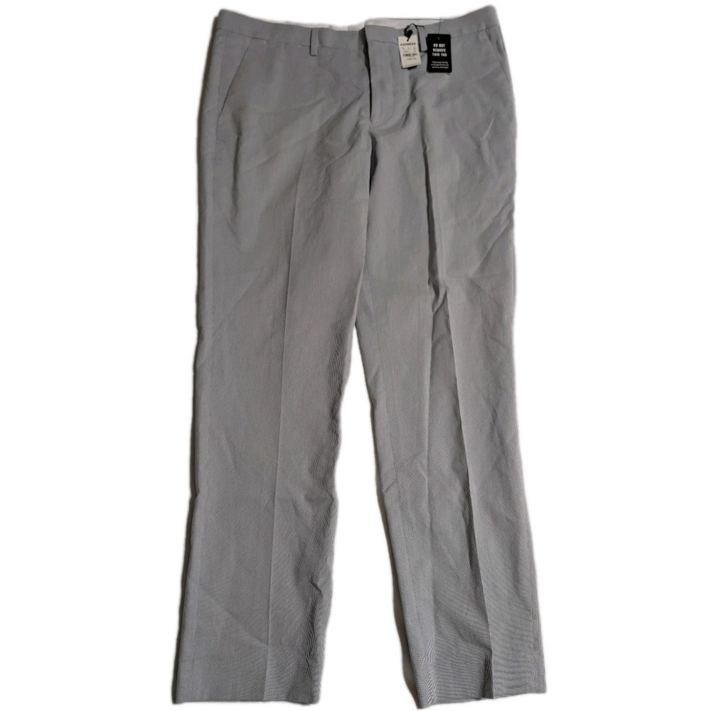 Express‎ Extra Slim Stretch Dress Pants Men's 33x30 Light Gray NWT